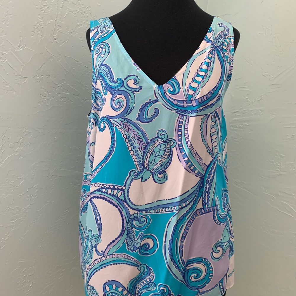 Lilly Pulitzer silk blouse, Size L